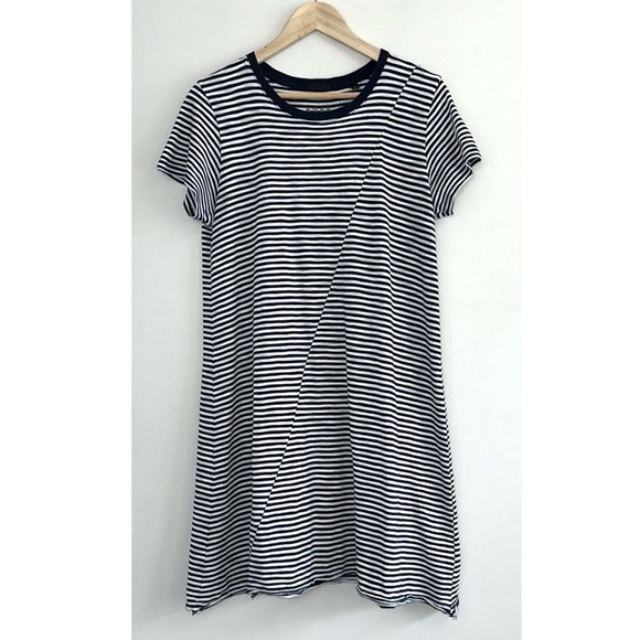 ATM Stripe Jersey Short Sleeve Dress - Picture 6 of 13
